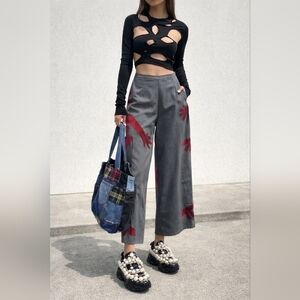 FRENCH Biche De Bere Hand Print Culotte Pants S/M